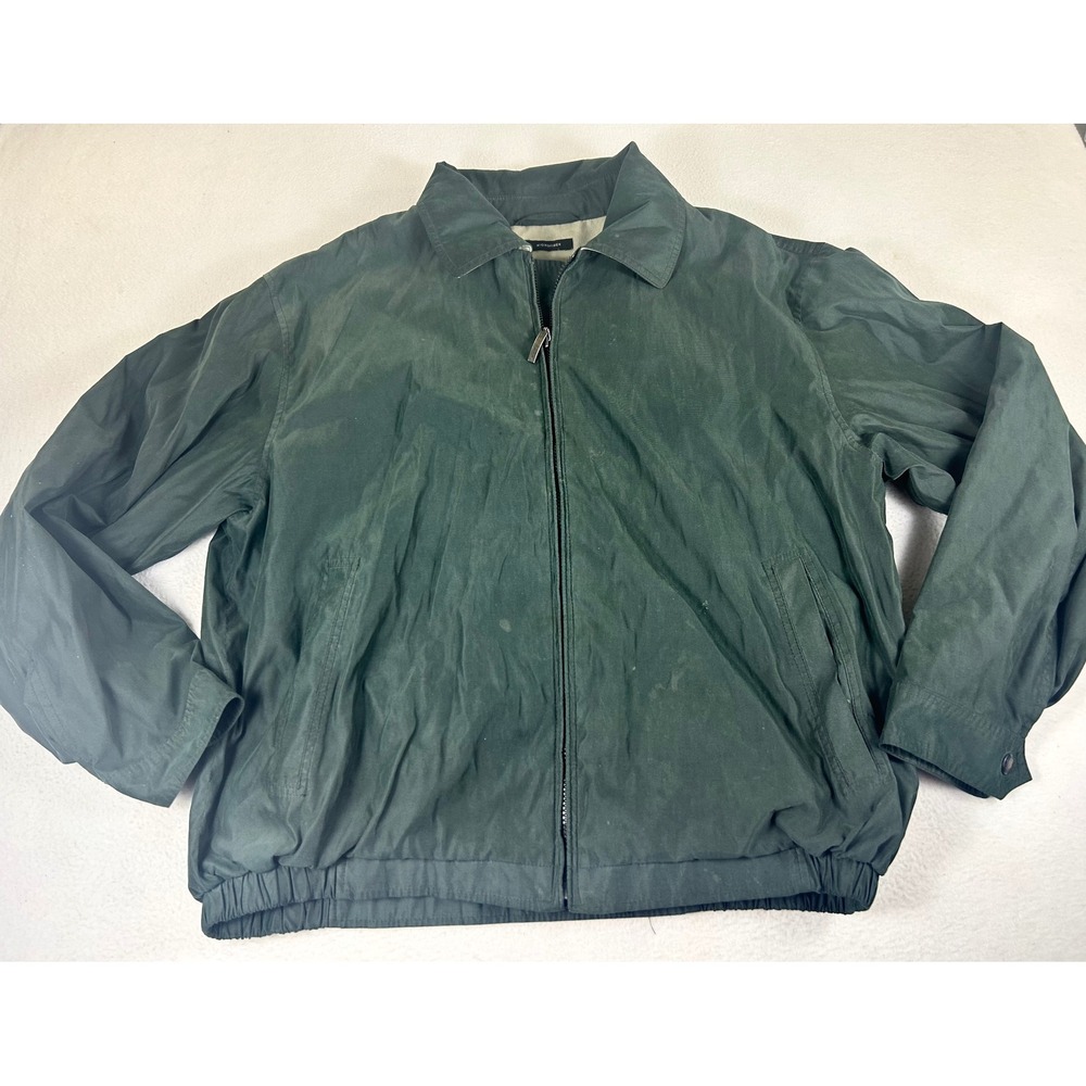 Claiborne Microfiber Jacket Mens XL Green Gorpcore